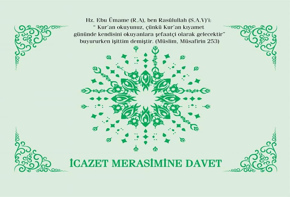 İcazet Merasimine Davet